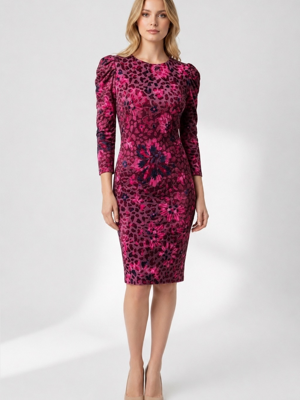 Ted Baker London Rickiee Floral Velvet Jacquard Dress Size 4
